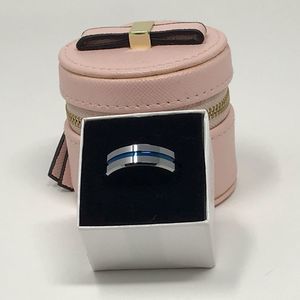 👮‍♂️ NWT Thin Blue Line Men's Ring 👮‍♂️